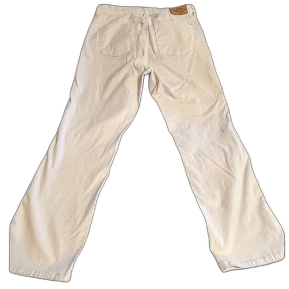 Lauren Ralph Lauren LRL Petite Cream Corduroy Pants 14P Bootcut Stretch - Picture 6 of 8